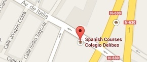Posición del Colegio Delibes sobre el mapa de Salamanca